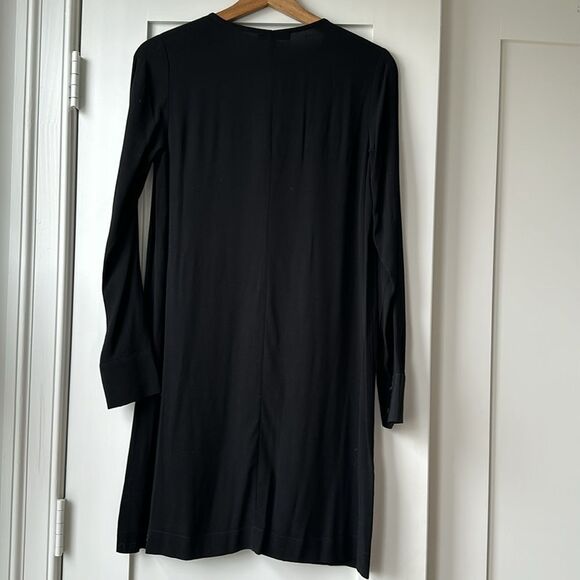 Madewell Heather Long-Sleeve Button-Front Dress black XS - Picture 10 of 10